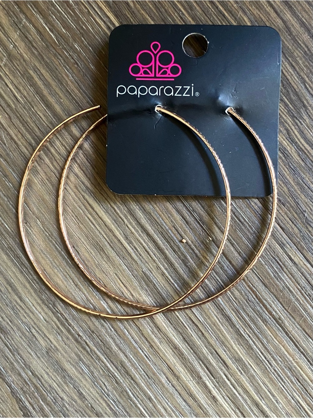 paparazzi Rose Gold Textured Hoop Earrings